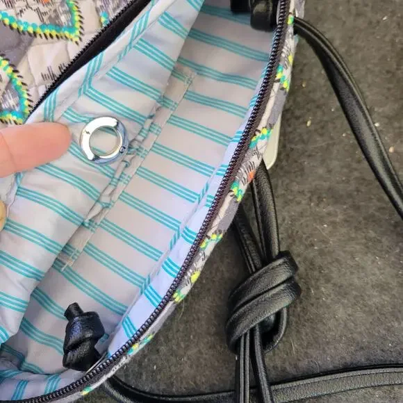 Vera Bradley Iconic Little Crossbody Purse Paisley Stripes - Picture 11 of 11